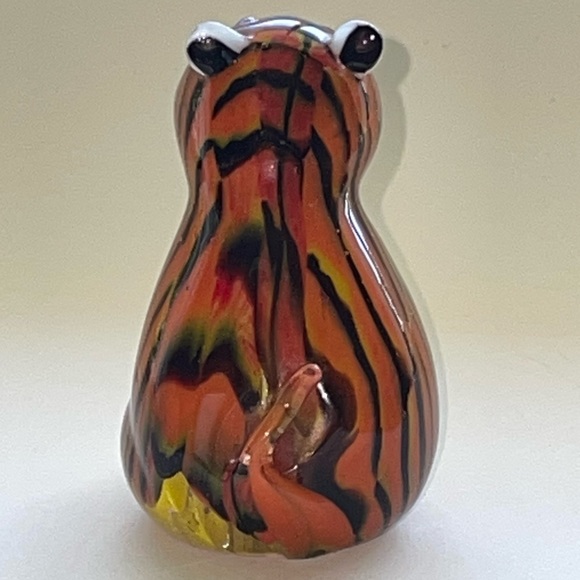Hand Blown Glass Tiger Figurine - Picture 3 of 8
